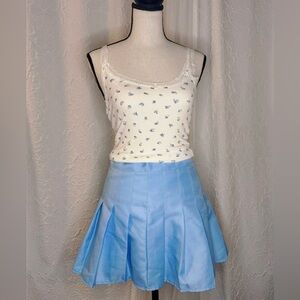 Light blue high waisted tennis mini Skirt size XS (0-2)